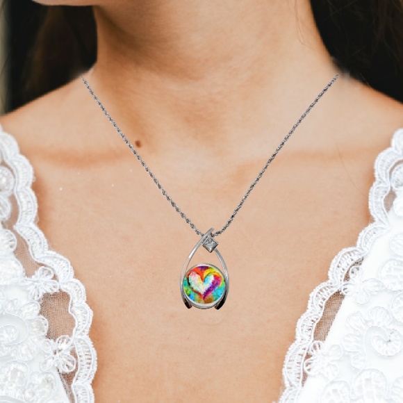 Snap Charm Pendant Necklace Includes Standard Size 20mm Snaps and 18" Rope Chain - Picture 5 of 7